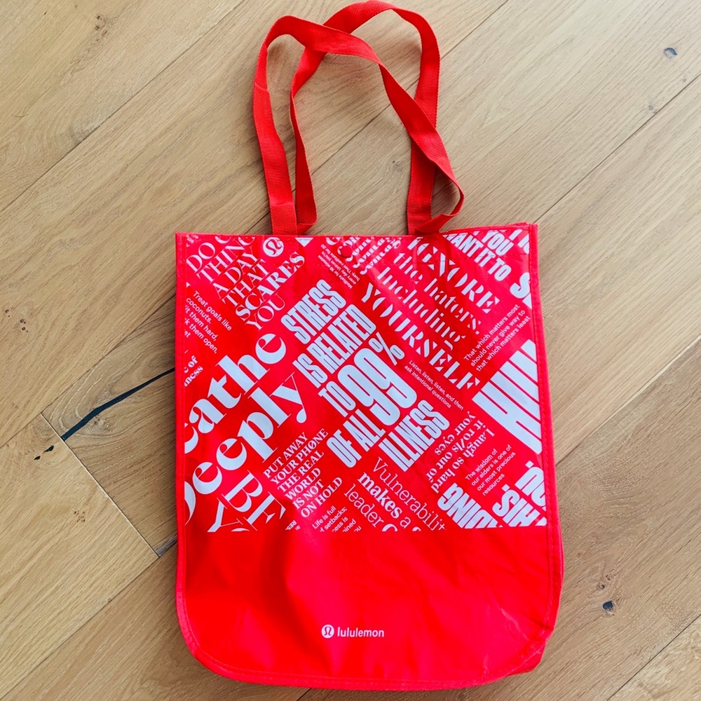 Large lululemon reusable shopping bag